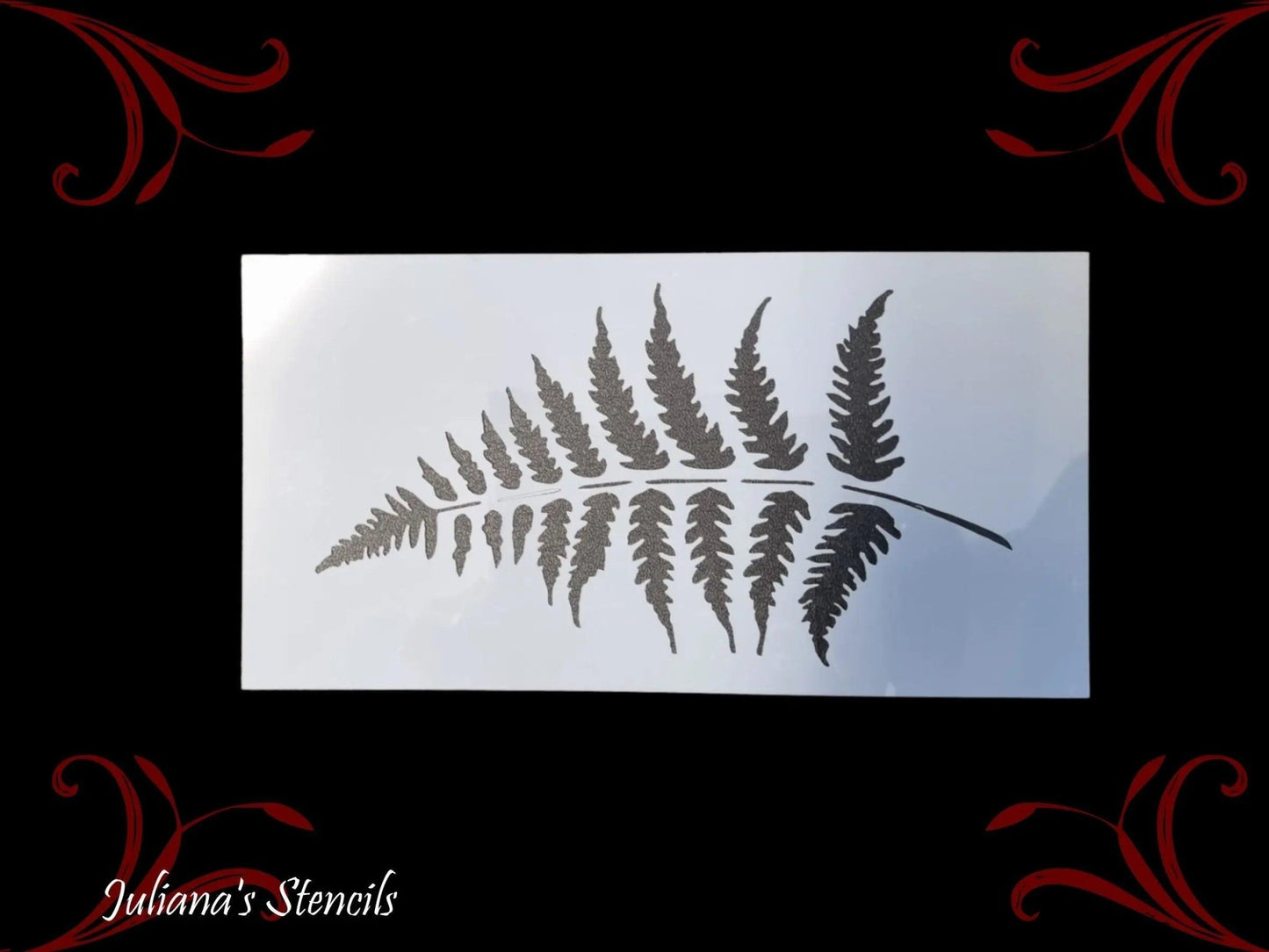 Silver Fern furniture & Wall paint stencil 230mm x 120mm-Vintique Concepts