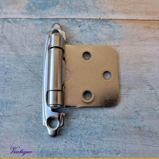 Silver Self-Closing Overlay Hinges 72mm x 46mm-Vintique Concepts