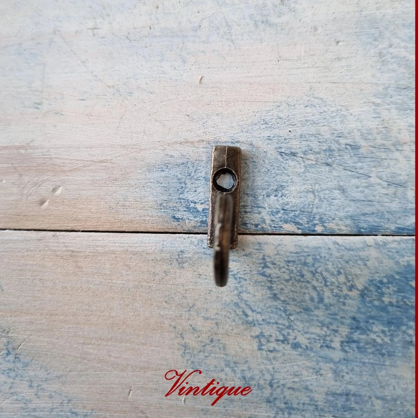Small Bronze Coat Hook 28mm x 23mm - Single Prong Key Hook - Vintique Concepts