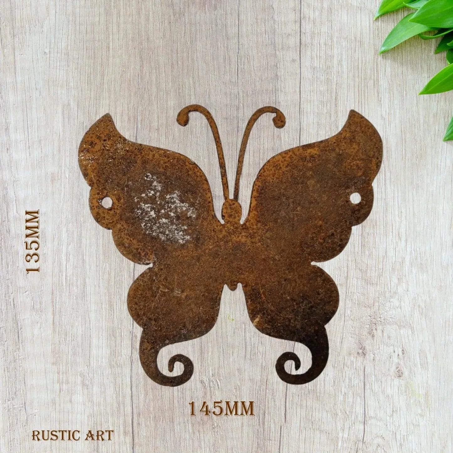 Small Butterfly Rusty metal 145mm x 135mm - Vintique Concepts