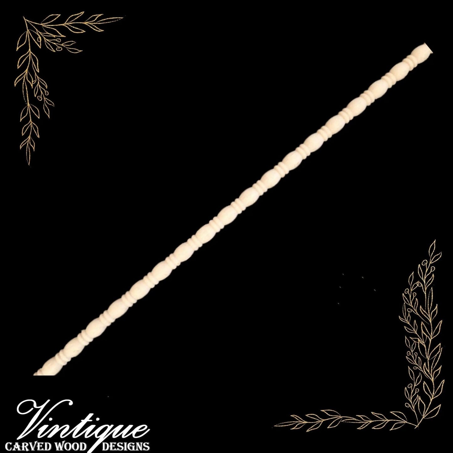 Small HM Beads Wood border furniture Edging / trim moulding 14mm wide-Vintique Concepts