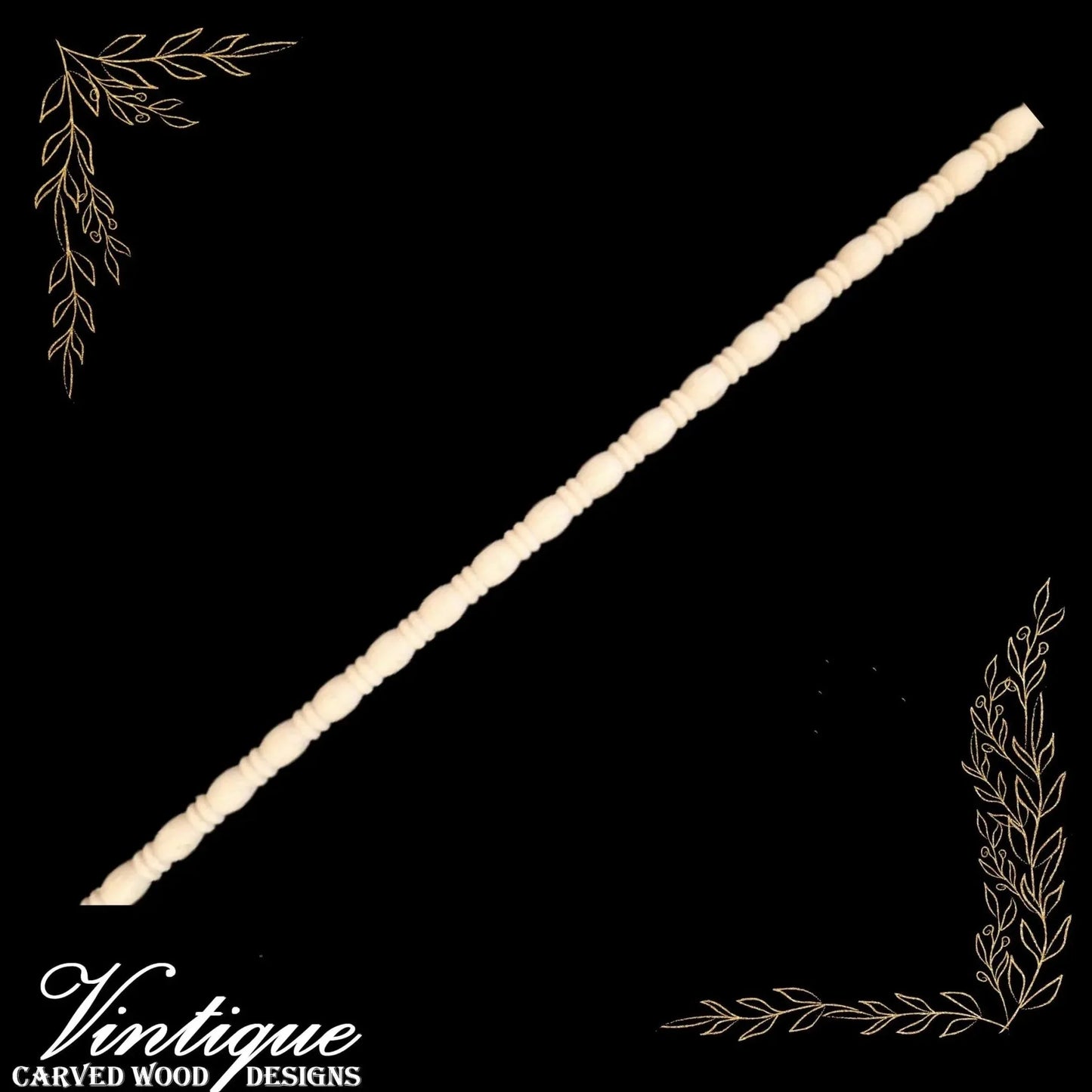 Small HM Beads Wood border furniture Edging / trim moulding 14mm wide - Vintique Concepts