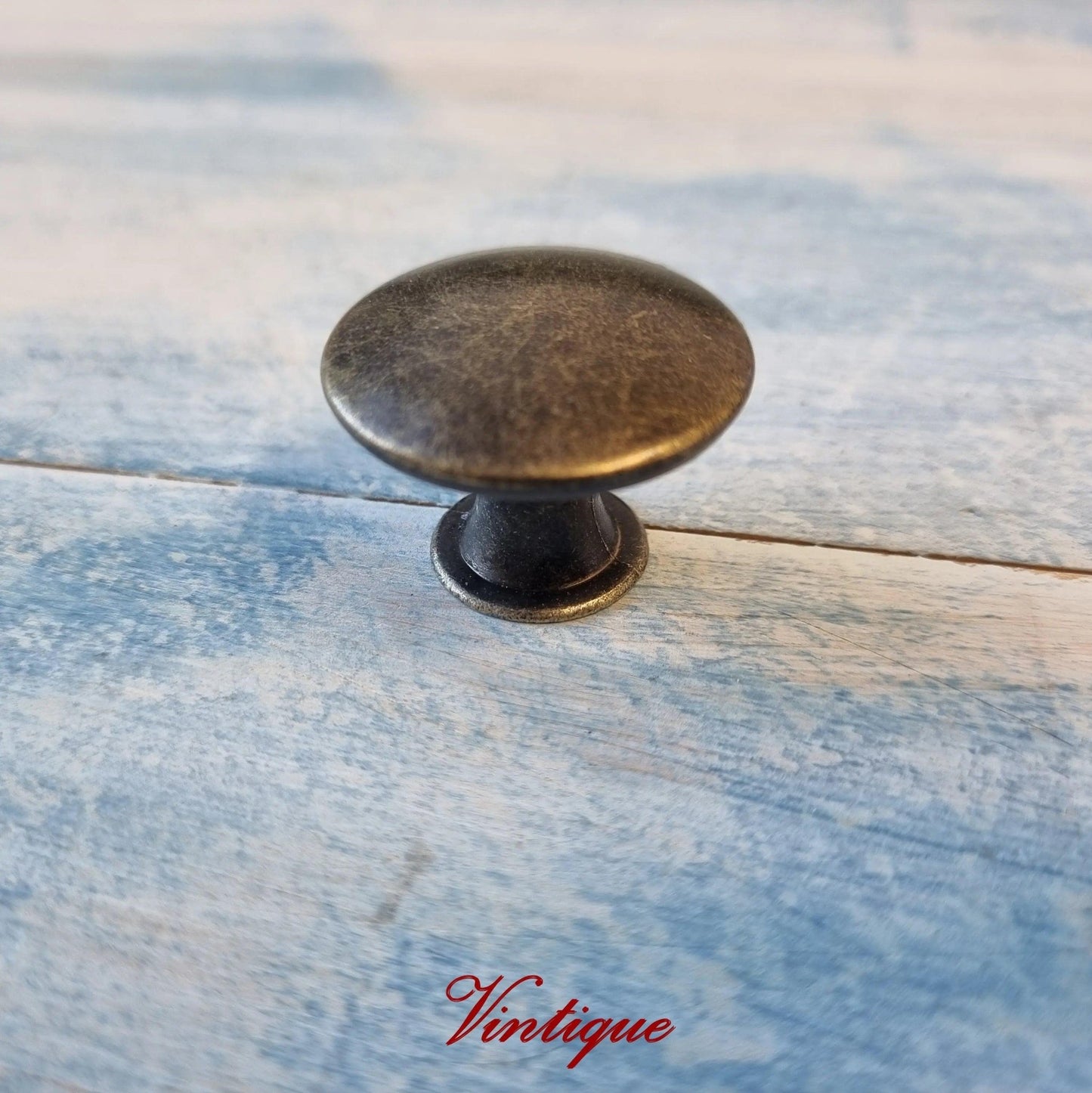 Smooth Alloy Antique Bronze colour 30mm Drawer or Cabinet Knob-Vintique Concepts