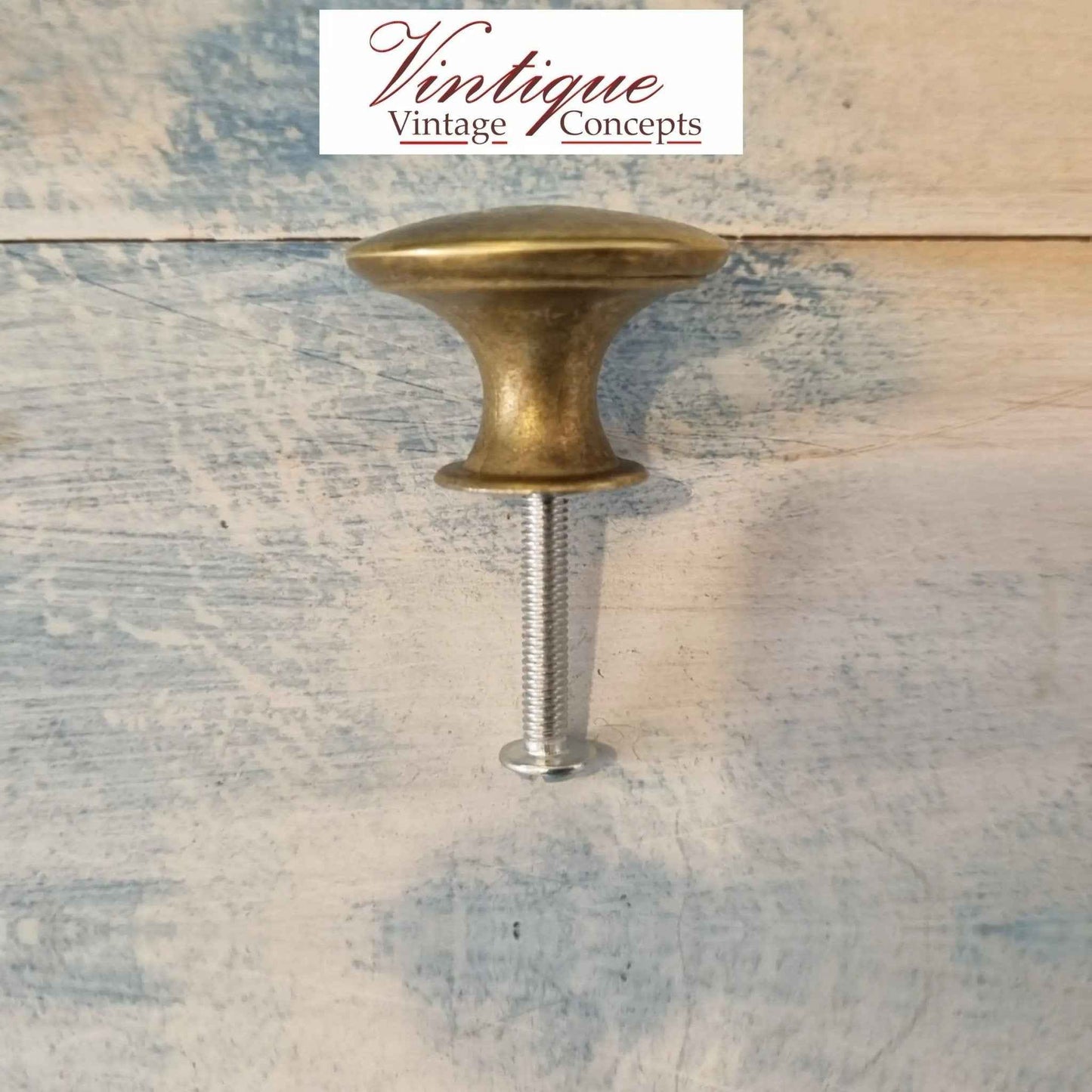 Smooth Alloy Antique Gold 30mm Drawer or Cabinet Knob