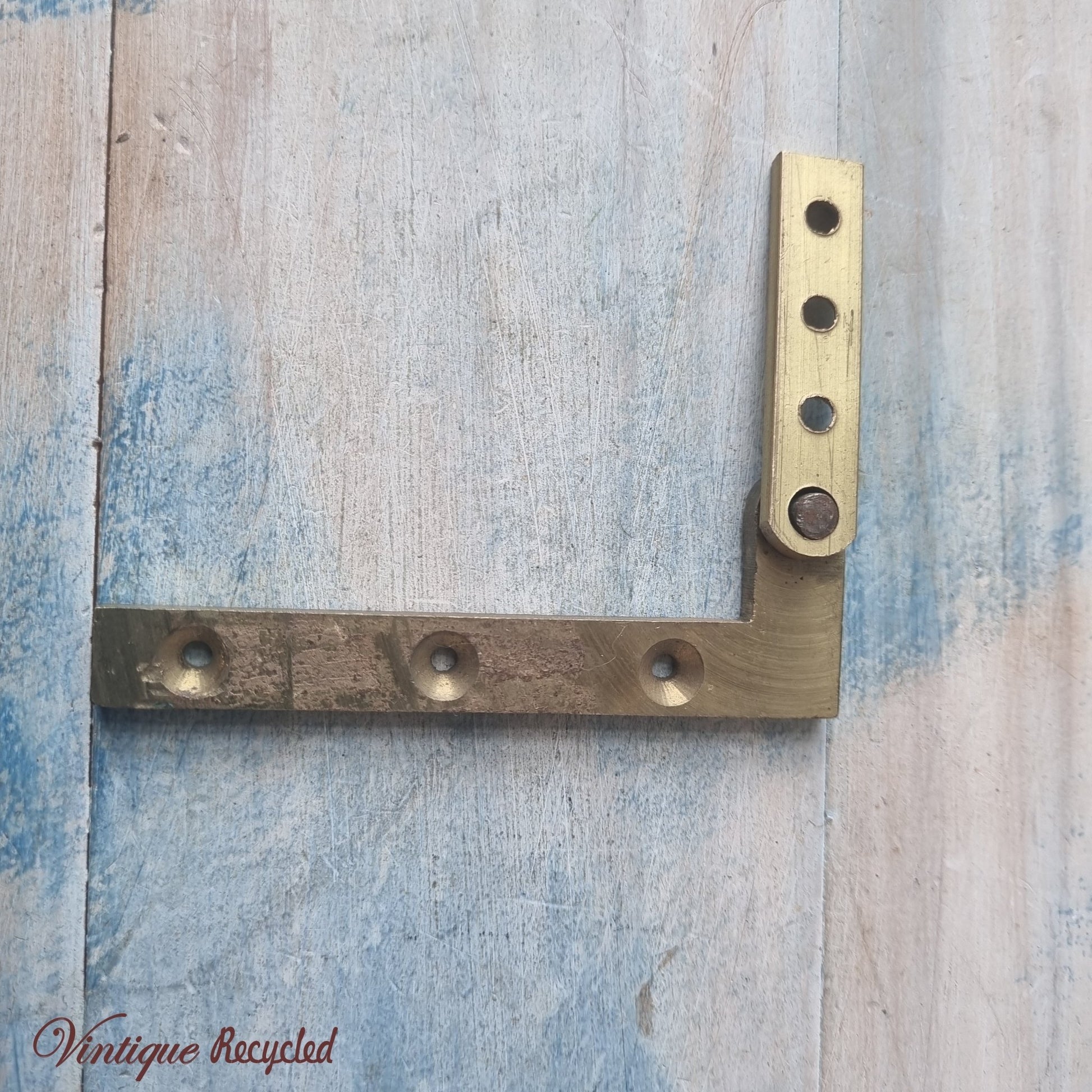 solid antique brass swivel hinge 1 set only-Vintique Concepts