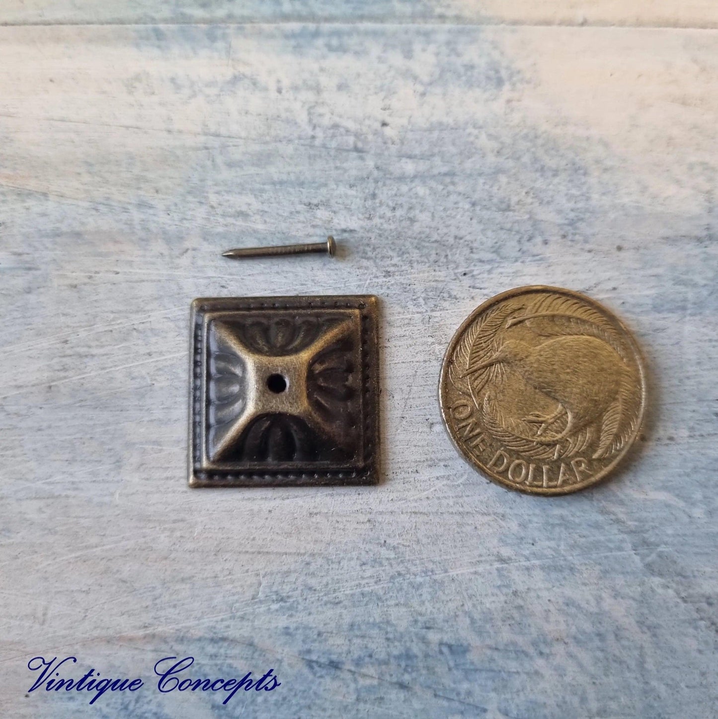 Square Bronze Furniture decorative 21mm x 21mm-Vintique Concepts
