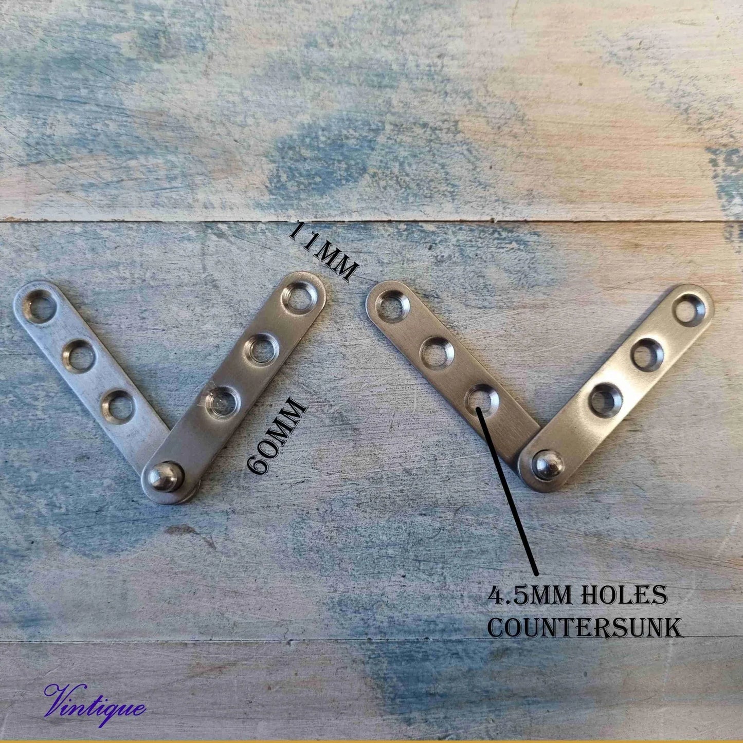 Stainless steel 360 Degree PIVOT Cabinet Hinge (Pair) - Vintique Concepts