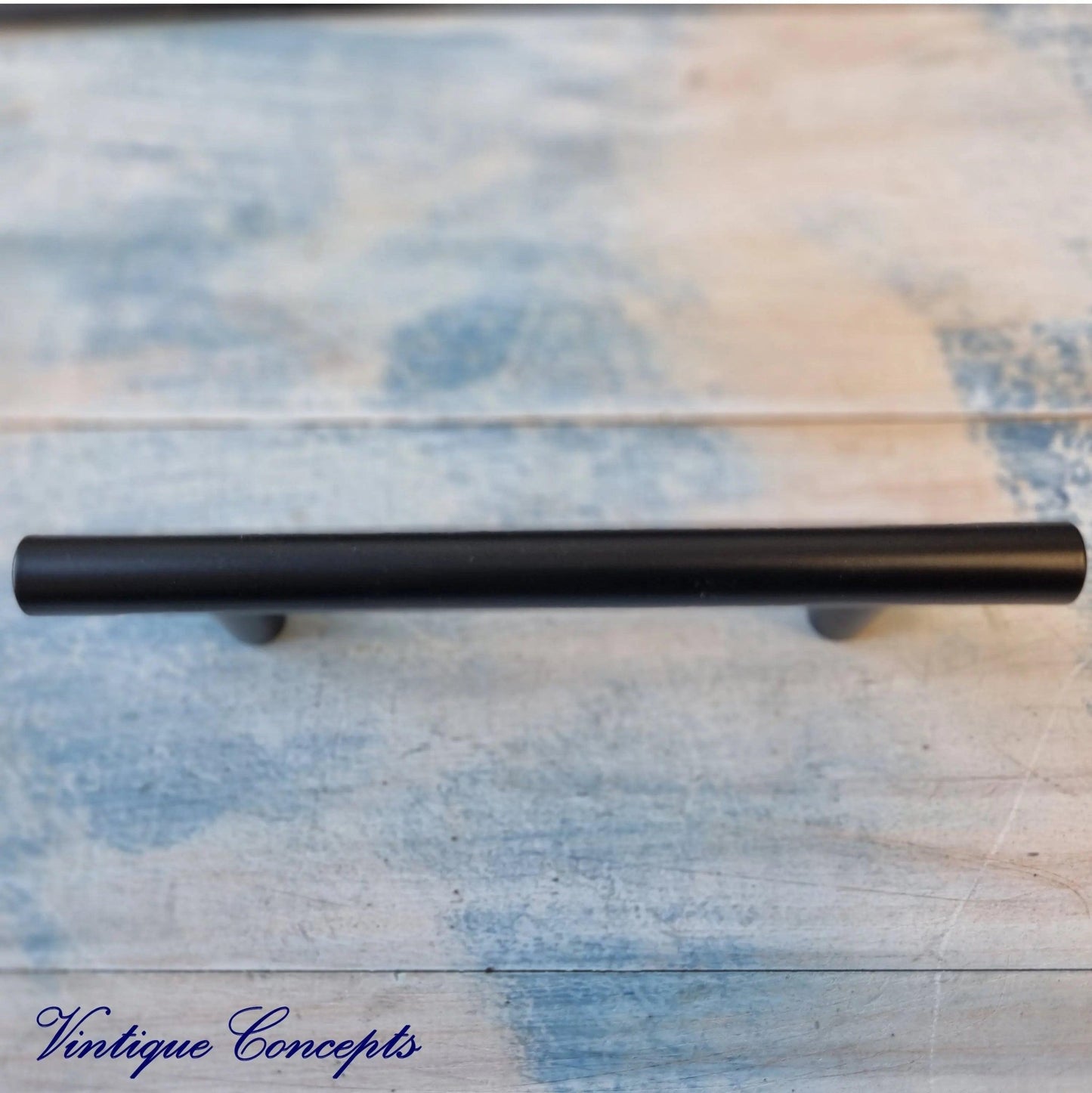 Swedish style Black contempoary Cabinet or drawer handle 150mm-Vintique Concepts