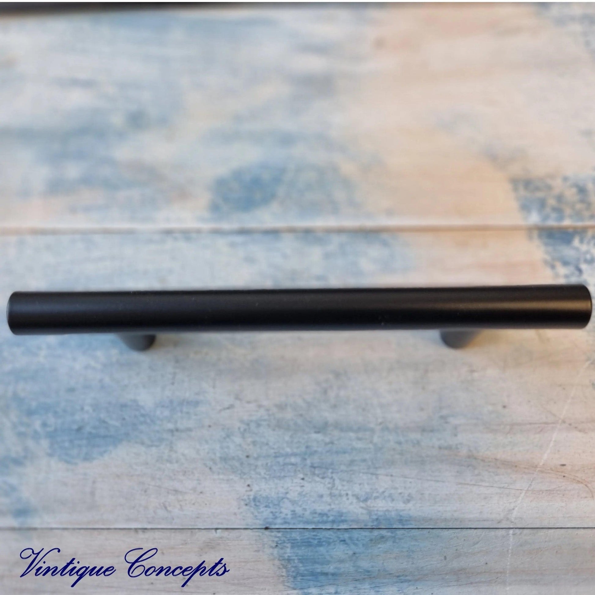 Swedish style Black contempoary Cabinet or drawer handle 150mm-Vintique Concepts