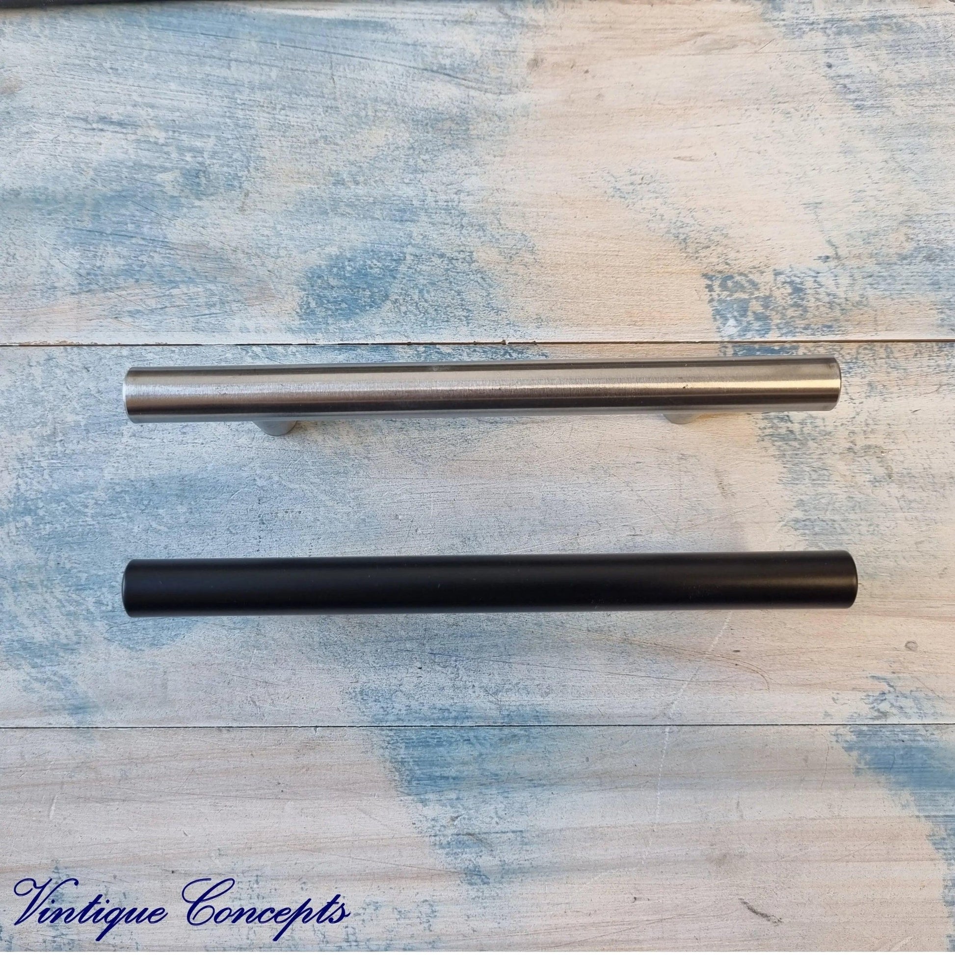 Swedish style Silver contempoary Cabinet or drawer handle 150mm-Vintique Concepts