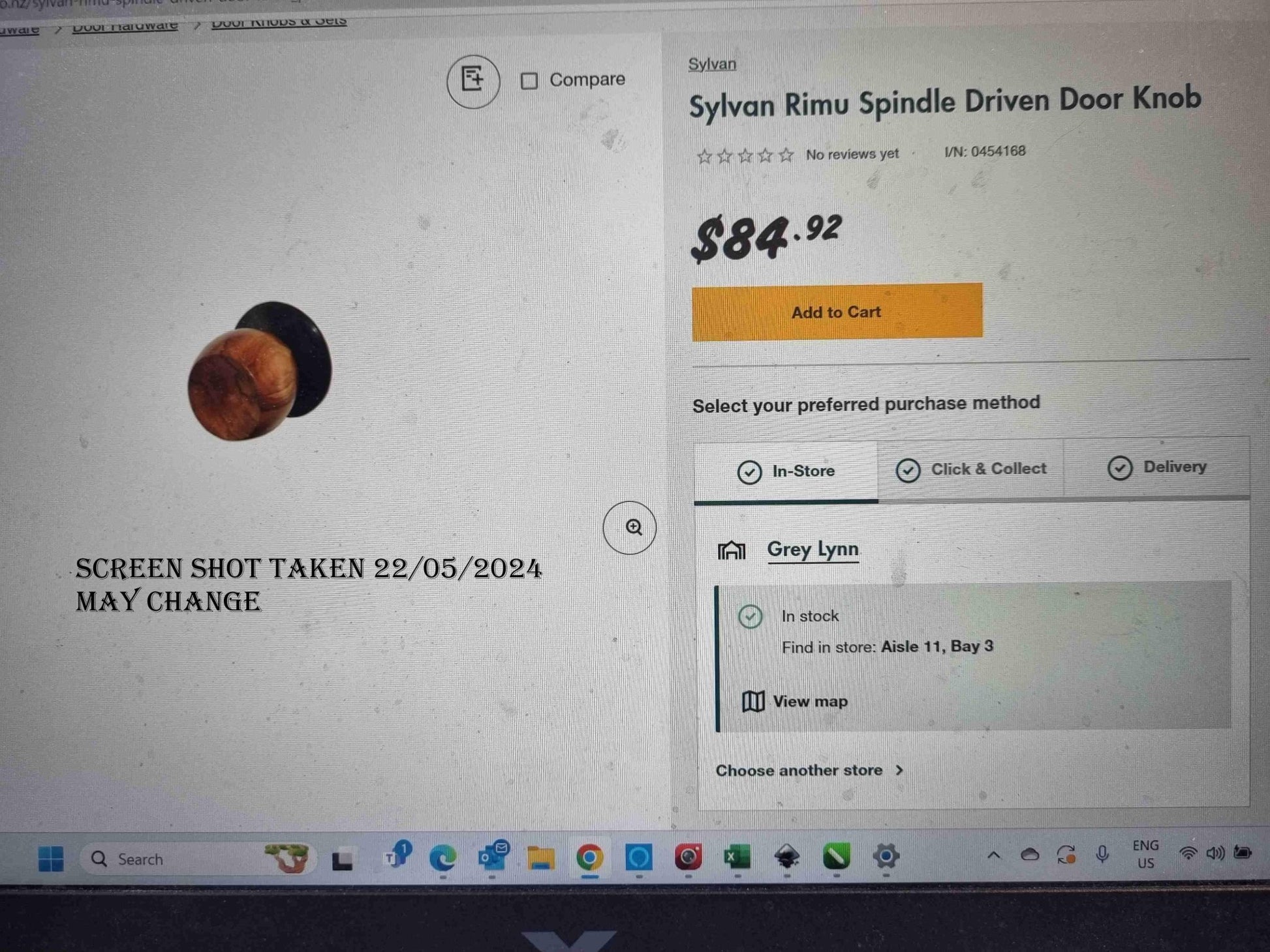 Sylvan Light Rimu Spindle Driven Door Knob (re-cycled)-Vintique Concepts