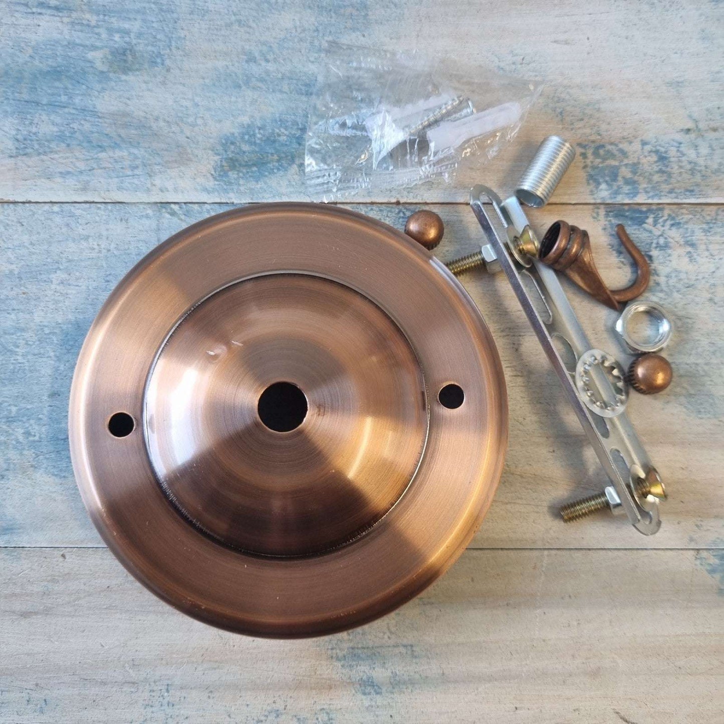 Ceiling Rose Cover Plate Lamp ,chandelier, plant Hook-Copper-Vintique Concepts