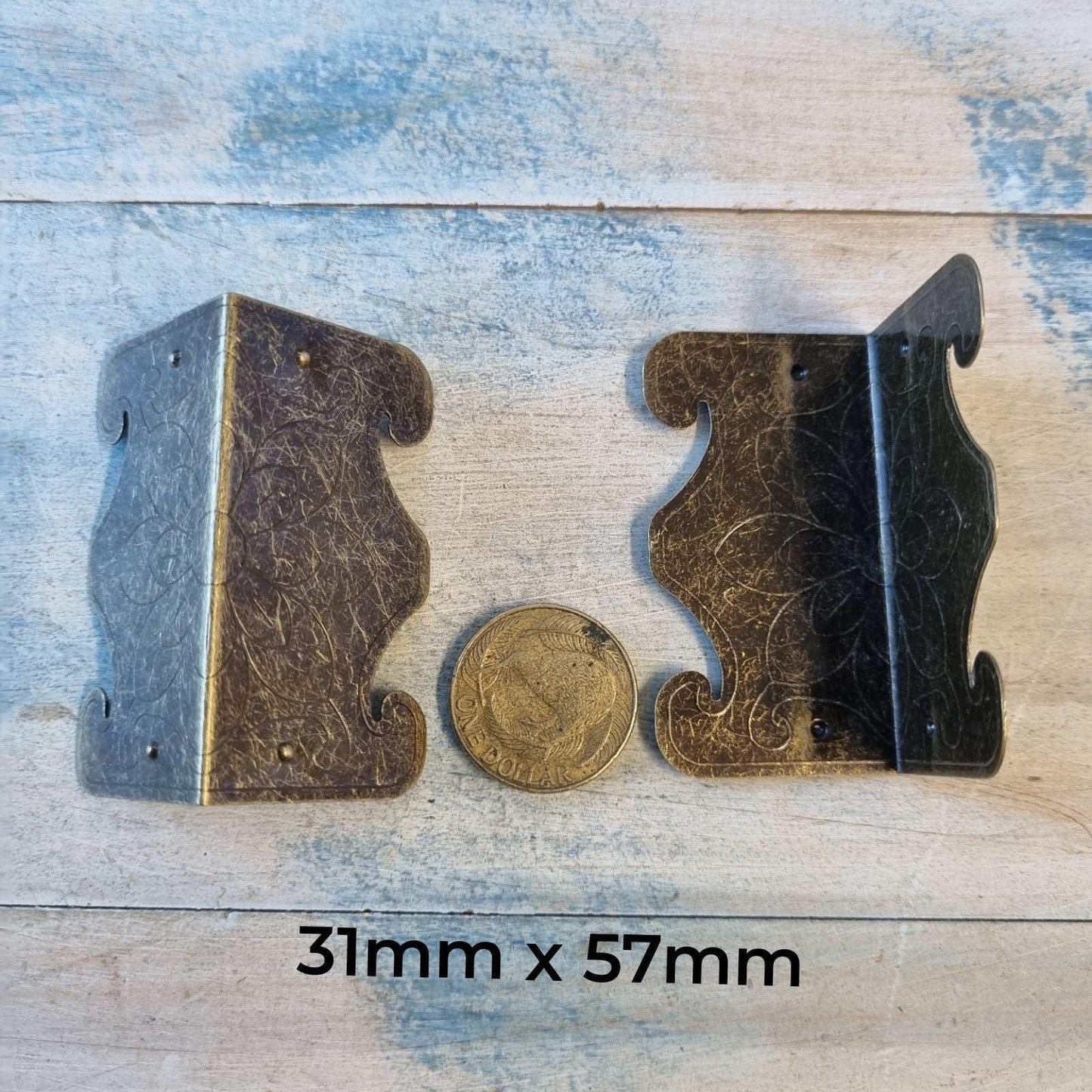 Sturdy Large Bronze Corner Bracket 31mm Wide x 57mm High - Vintique Concepts