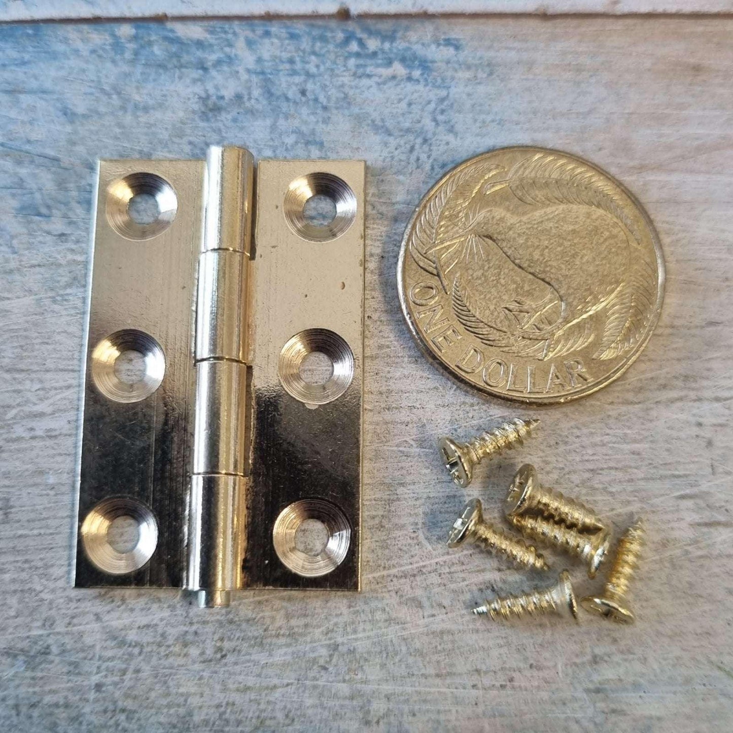 Solid Brass Fixed Pin Butt hinge for cabinets 38mm high - Vintique Concepts