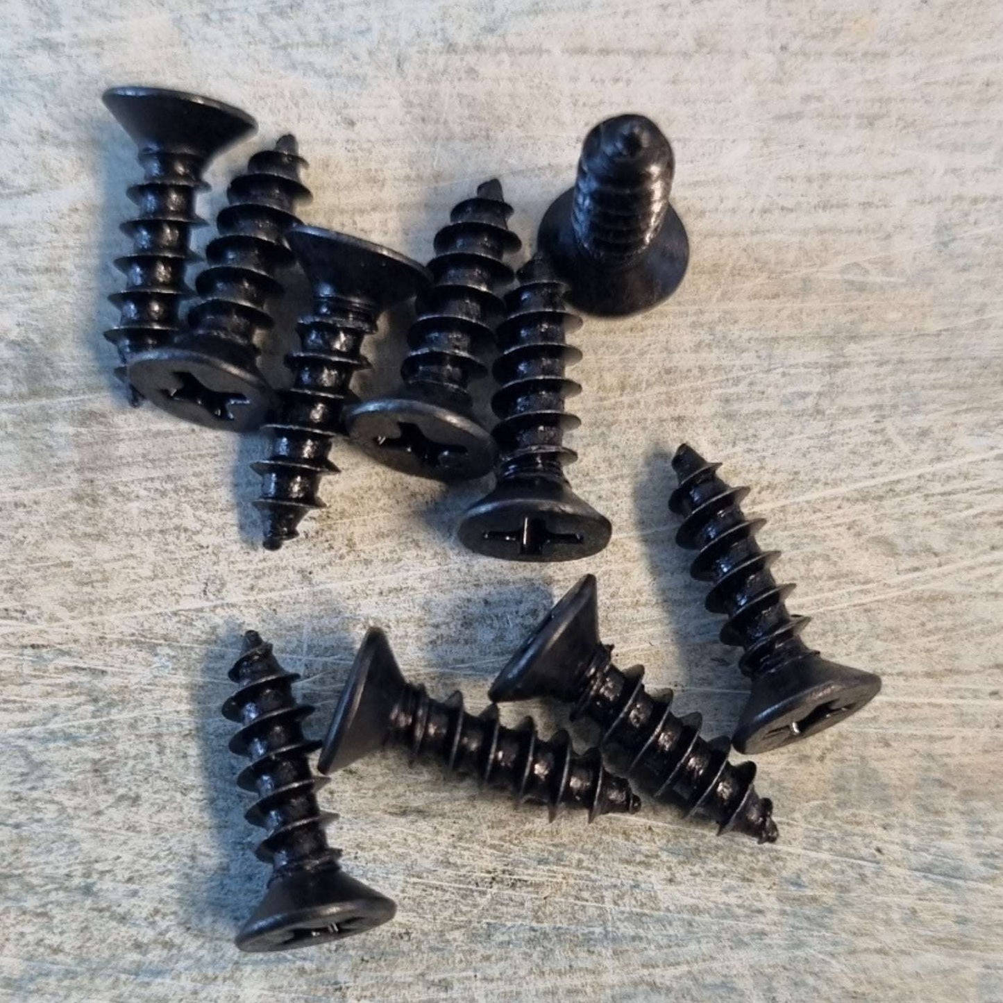 Hardware - M4 Powdercoated Black Phillips Wood Screws 14mm (packet Of 10)