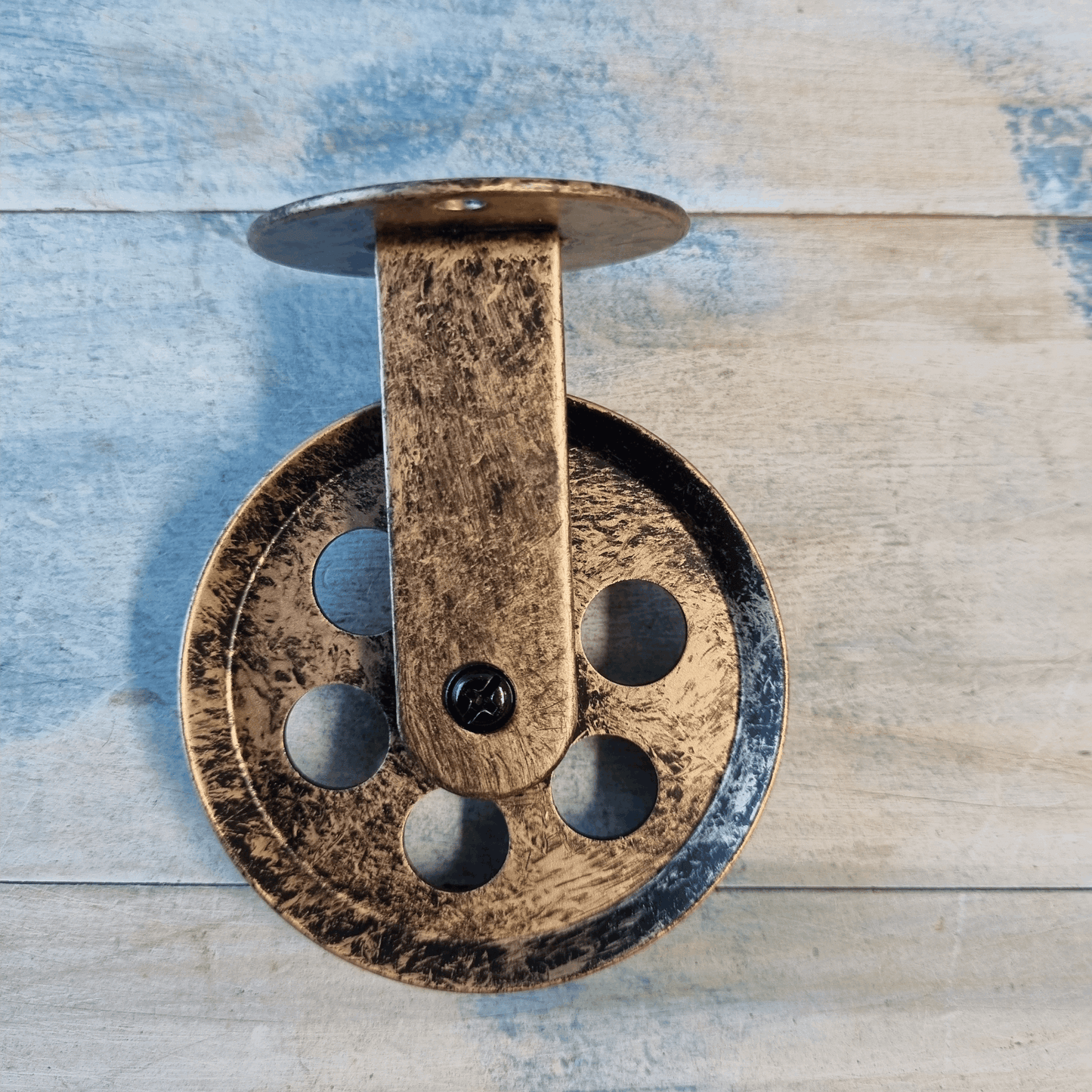 Rustic Bronze hanging wire Pulley Wheel for Sconce Vintage Lights etc