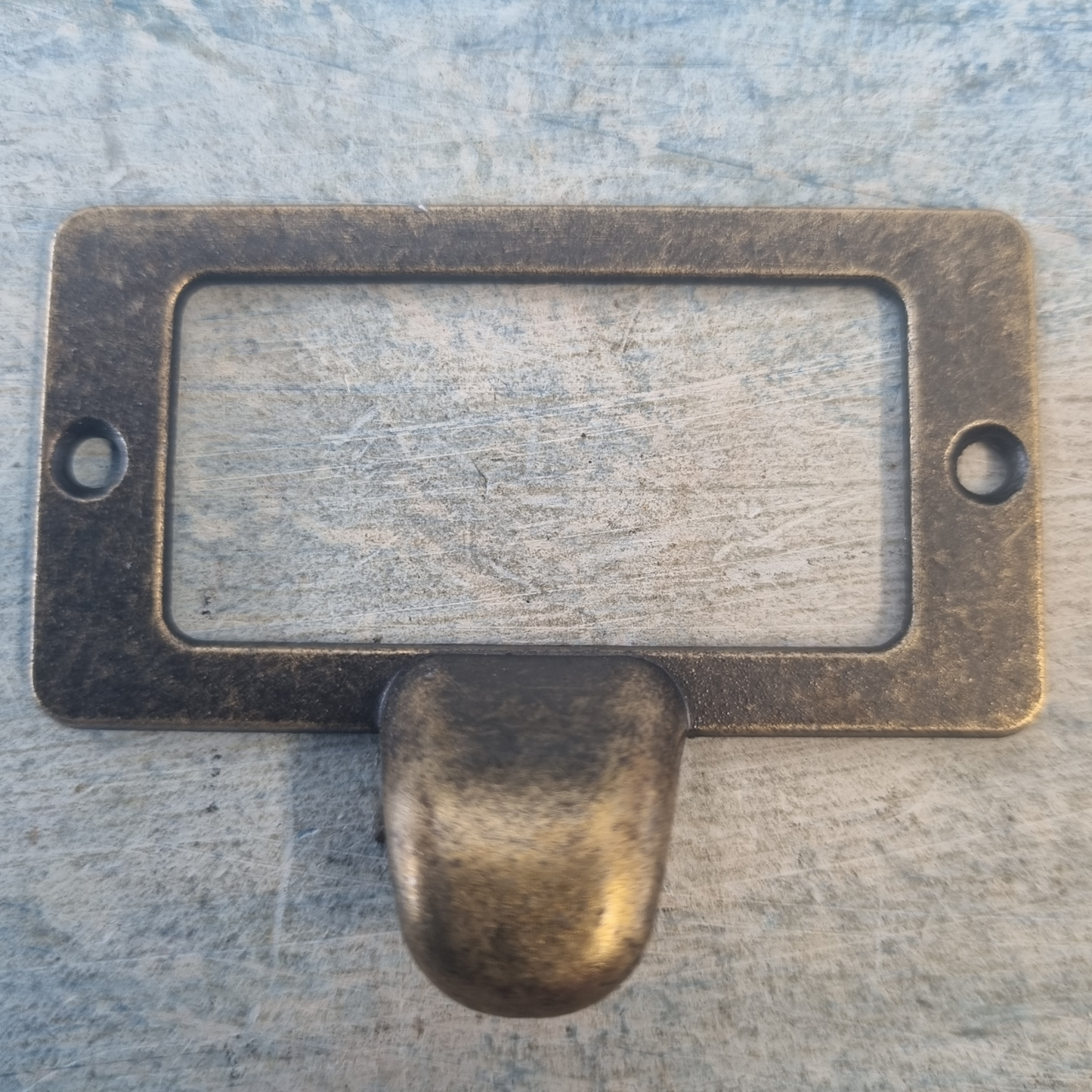 Card holder drawer handle with lip (2 sizes) Bronze