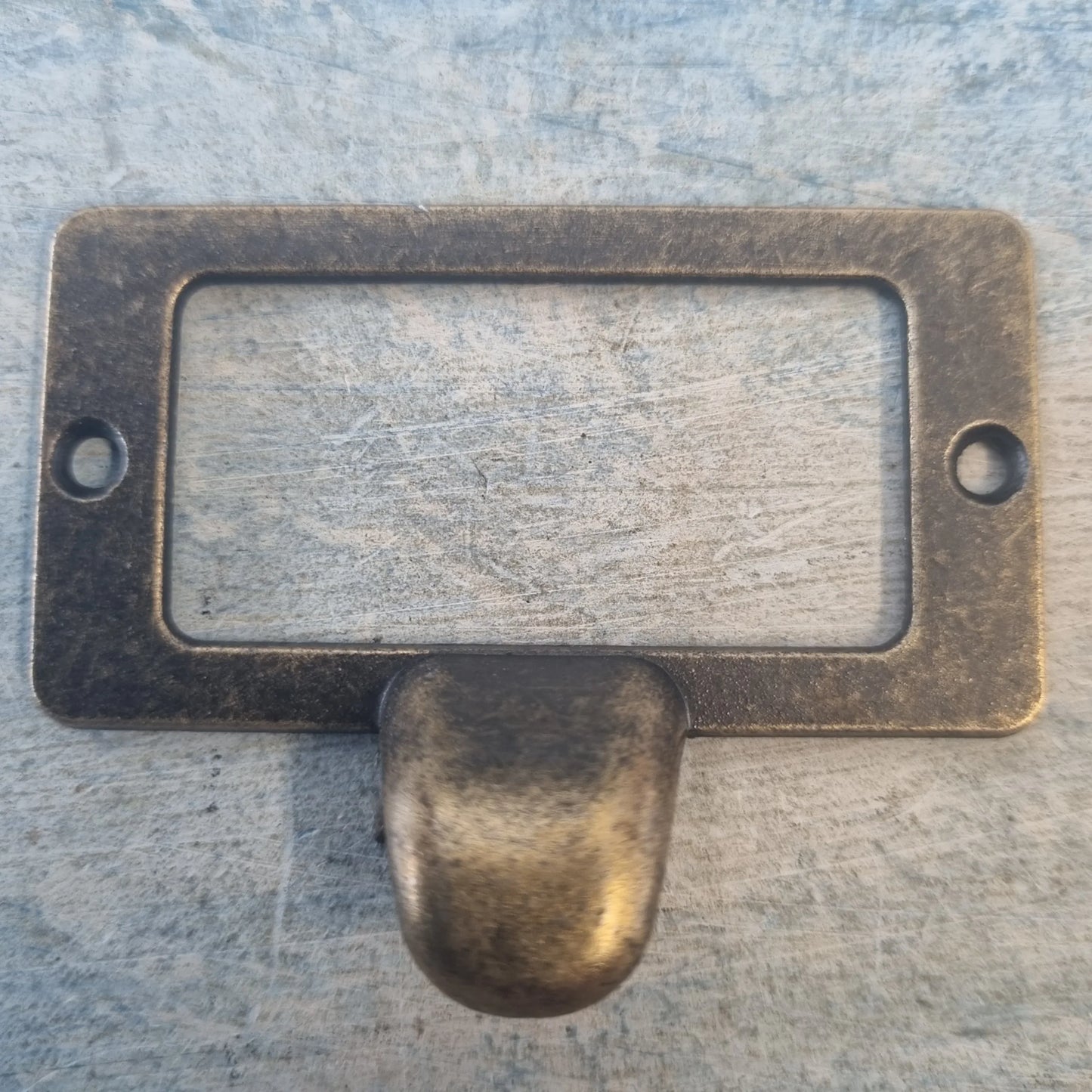 Card holder drawer handle with lip (2 sizes) Bronze - Vintique Concepts