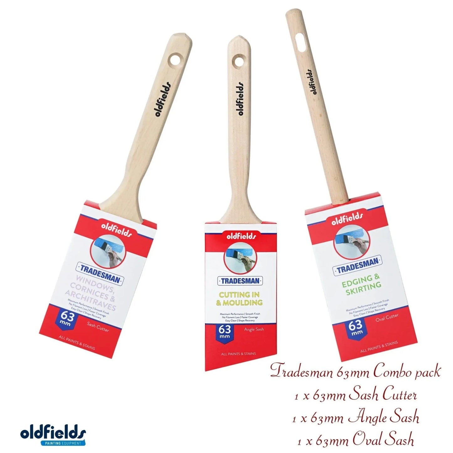 Tradesman Advanced Synthetic Filament Sash & Angle Cutters Paint Brushes from Oldfields - Vintique Concepts