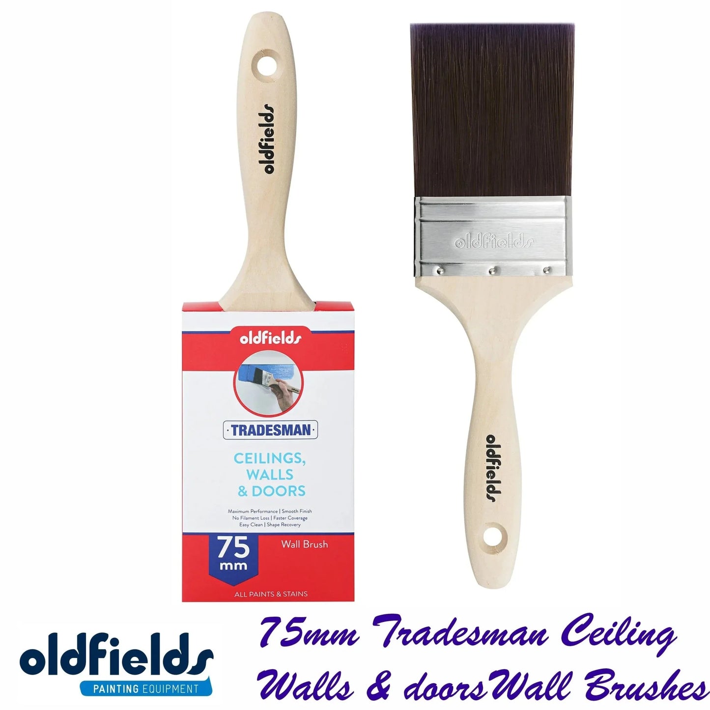 Tradesman Advanced Synthetic Filament Wall Paint Brushes- Oldfields contractors - Vintique Concepts