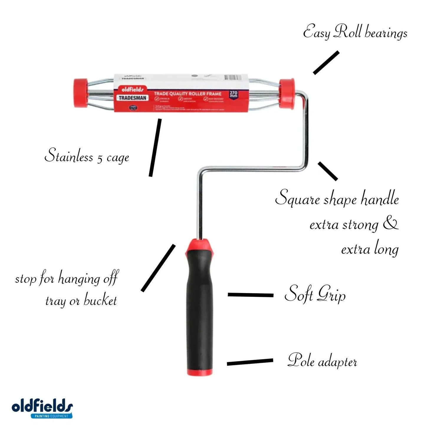 Tradesman Paint contractor Roller handle From Oldfields - Vintique Concepts