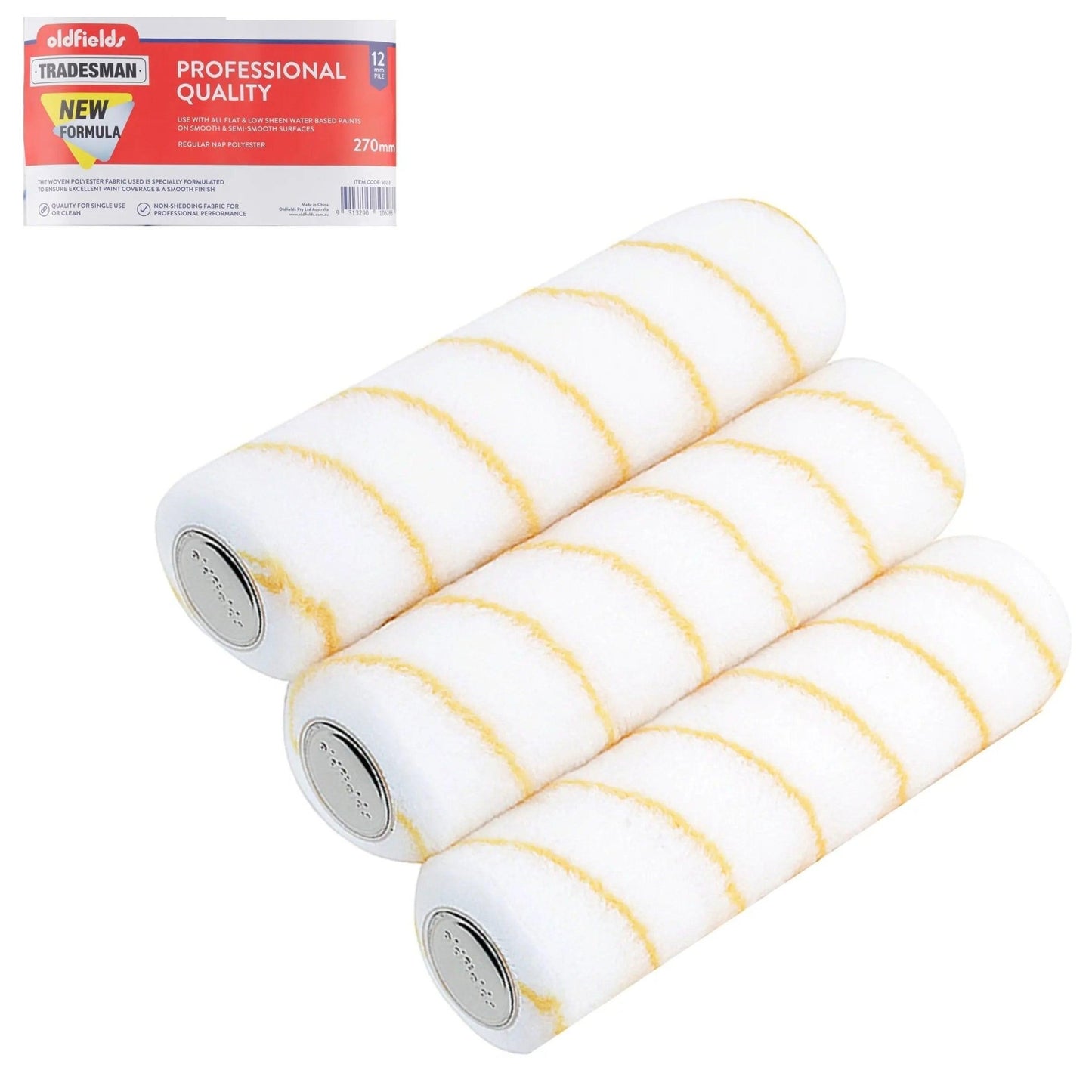 Tradesman Roller sleeves 12mm nap (230mm, 270mm, 360 & 460mm) by Oldfields-Vintique Concepts