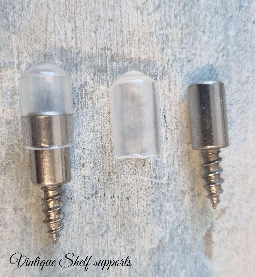 Self tapping Steel shelf supports with cover (pkt of 4)-Vintique Concepts