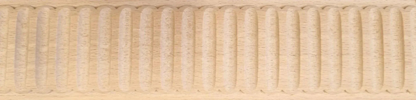 Vestry Fluted pattern Wood border trim moulding 50mm wide - Vintique Concepts