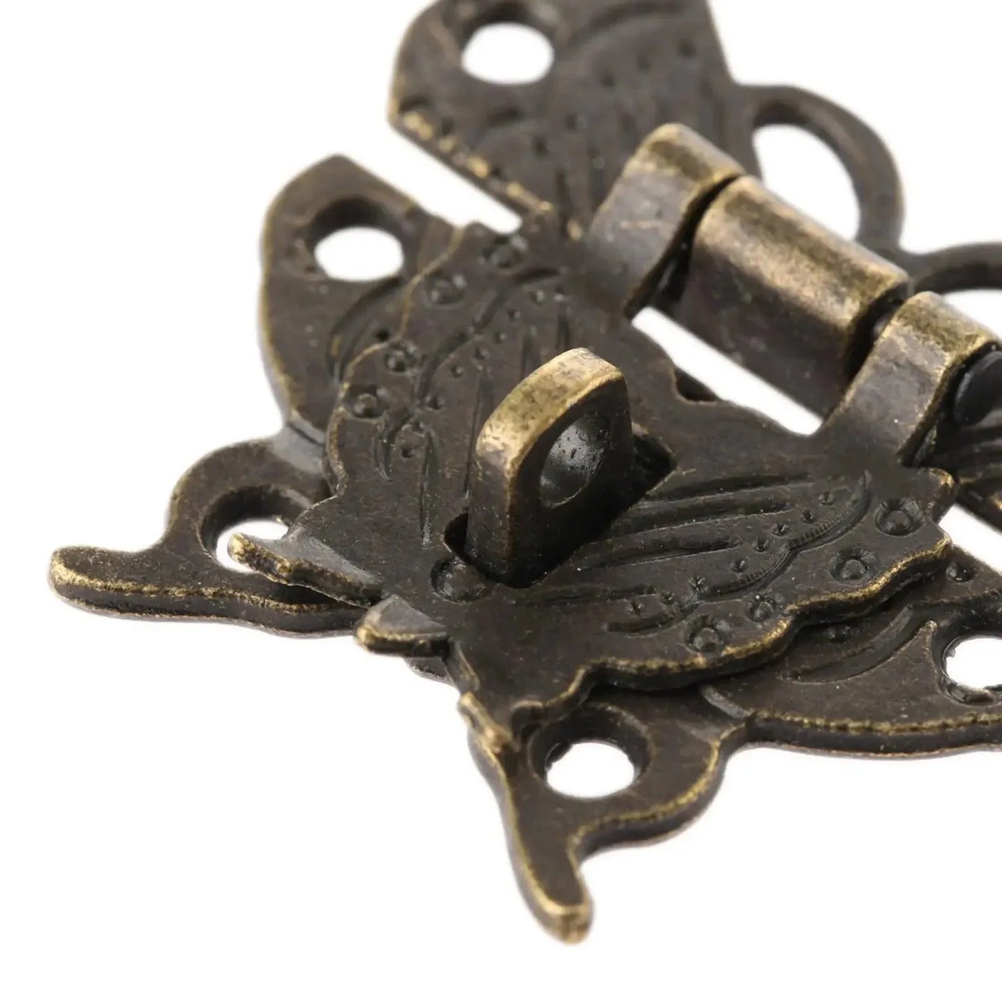 Victorian Wooden Chest Latch Bronze Butterfly, 50mm x 43mm - Vintique Concepts