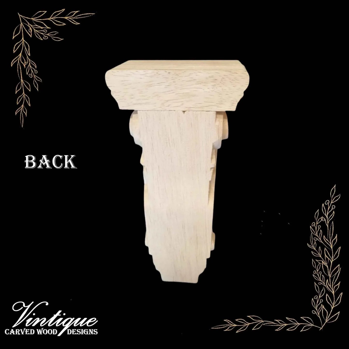 Vino Grape Wooden Corbel 20cm x 10cm x 6cm - Unique Decorative Accent - Vintique Concepts