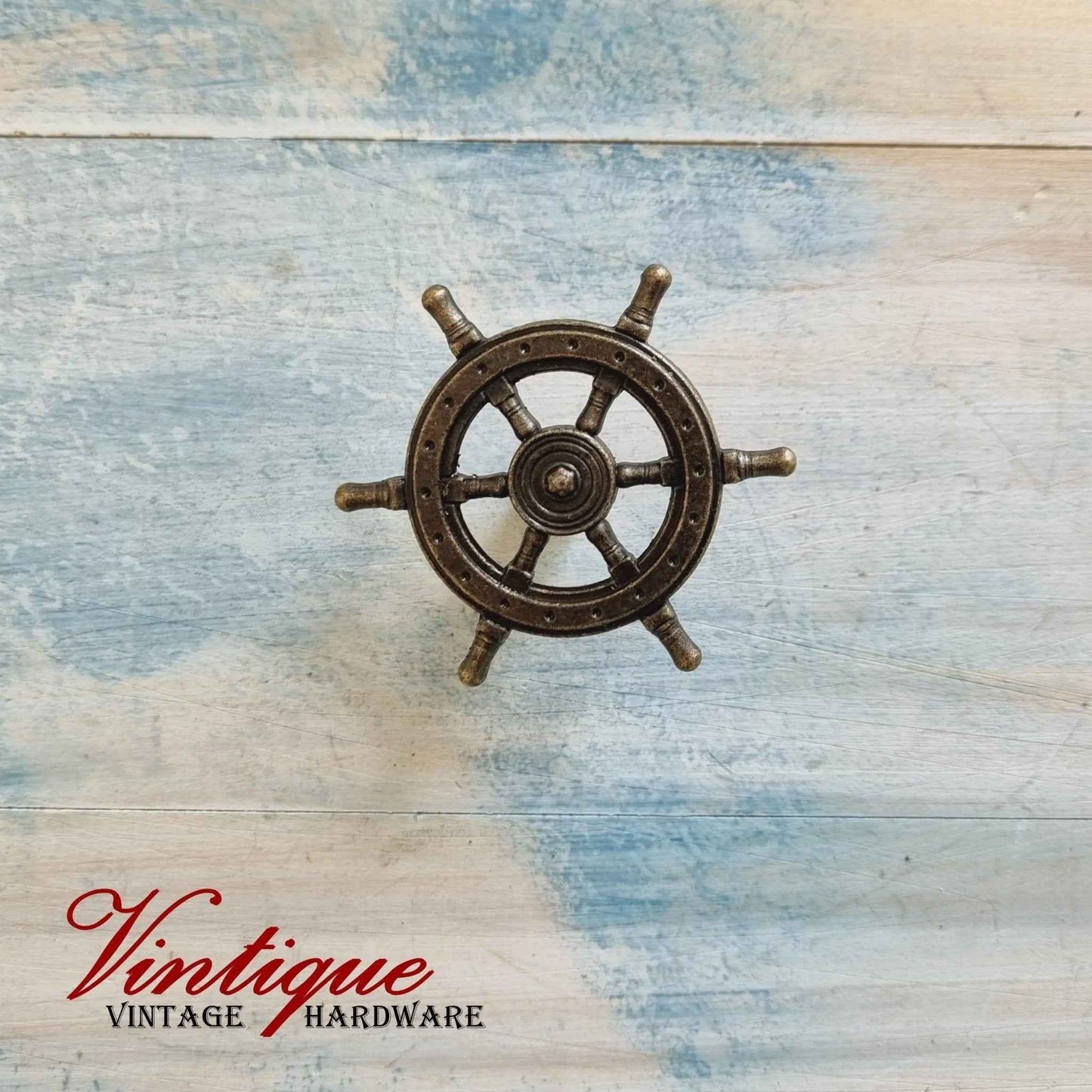 Vintage Ship Steering wheel 54mm diameter bronze Knob