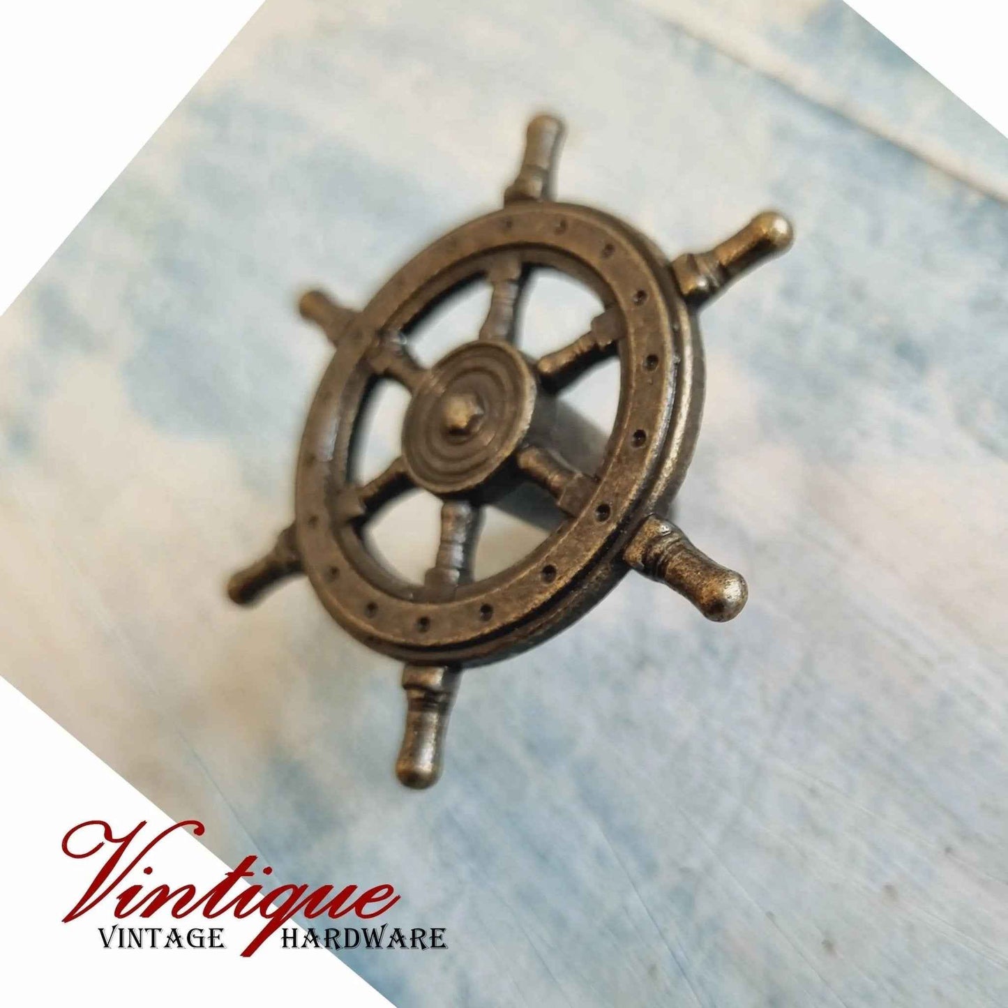 Vintage Ship Steering wheel 54mm diameter bronze Knob