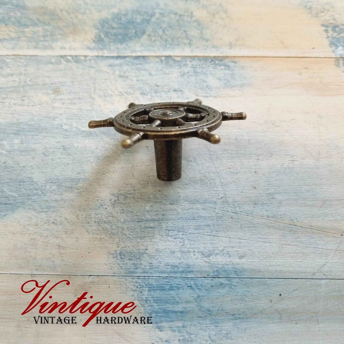 Vintage Ship Steering wheel 54mm diameter bronze Knob