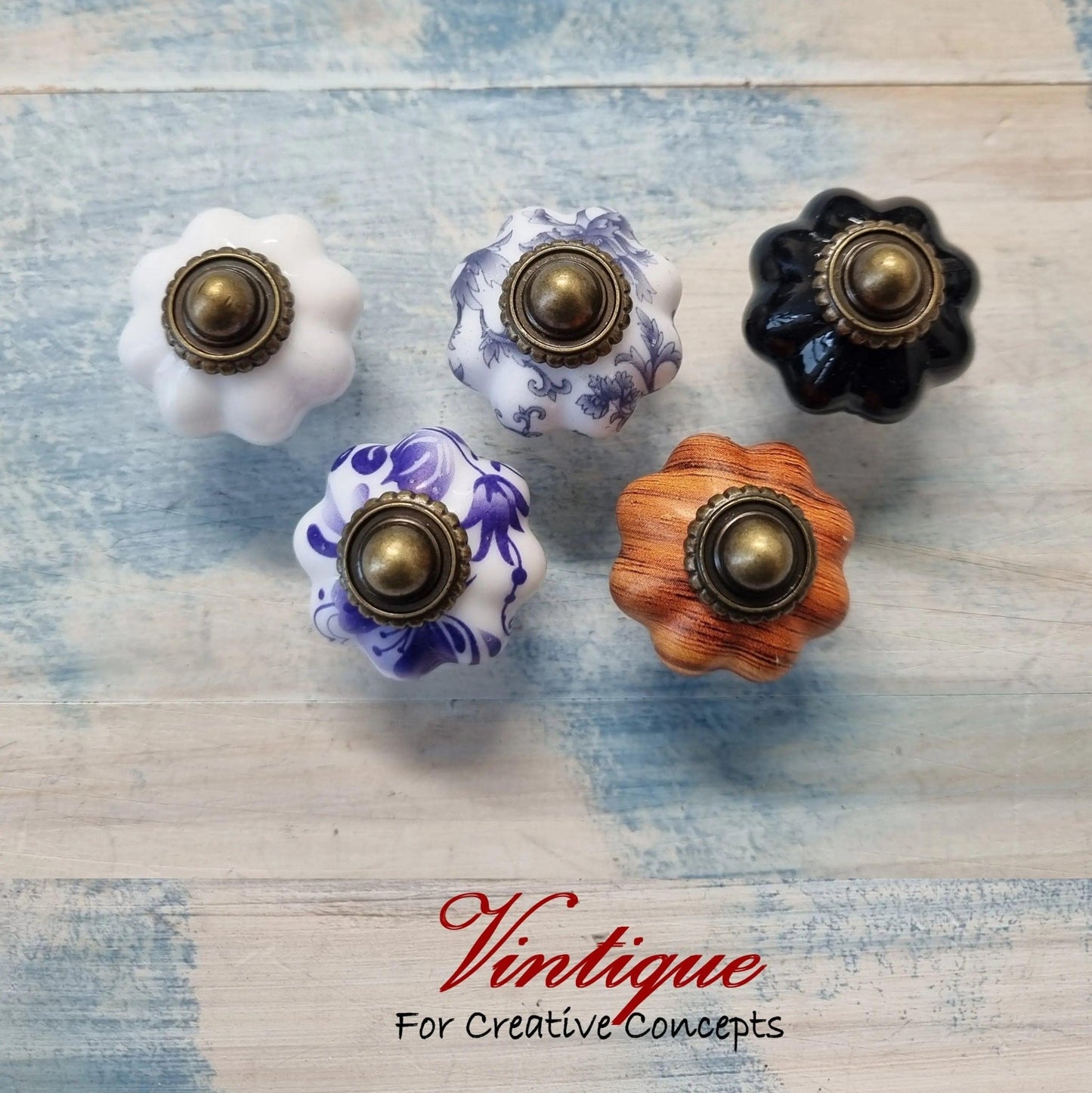 Vintage style acrylic cabinet knob 30mm-Renaissance White-Vintique Concepts