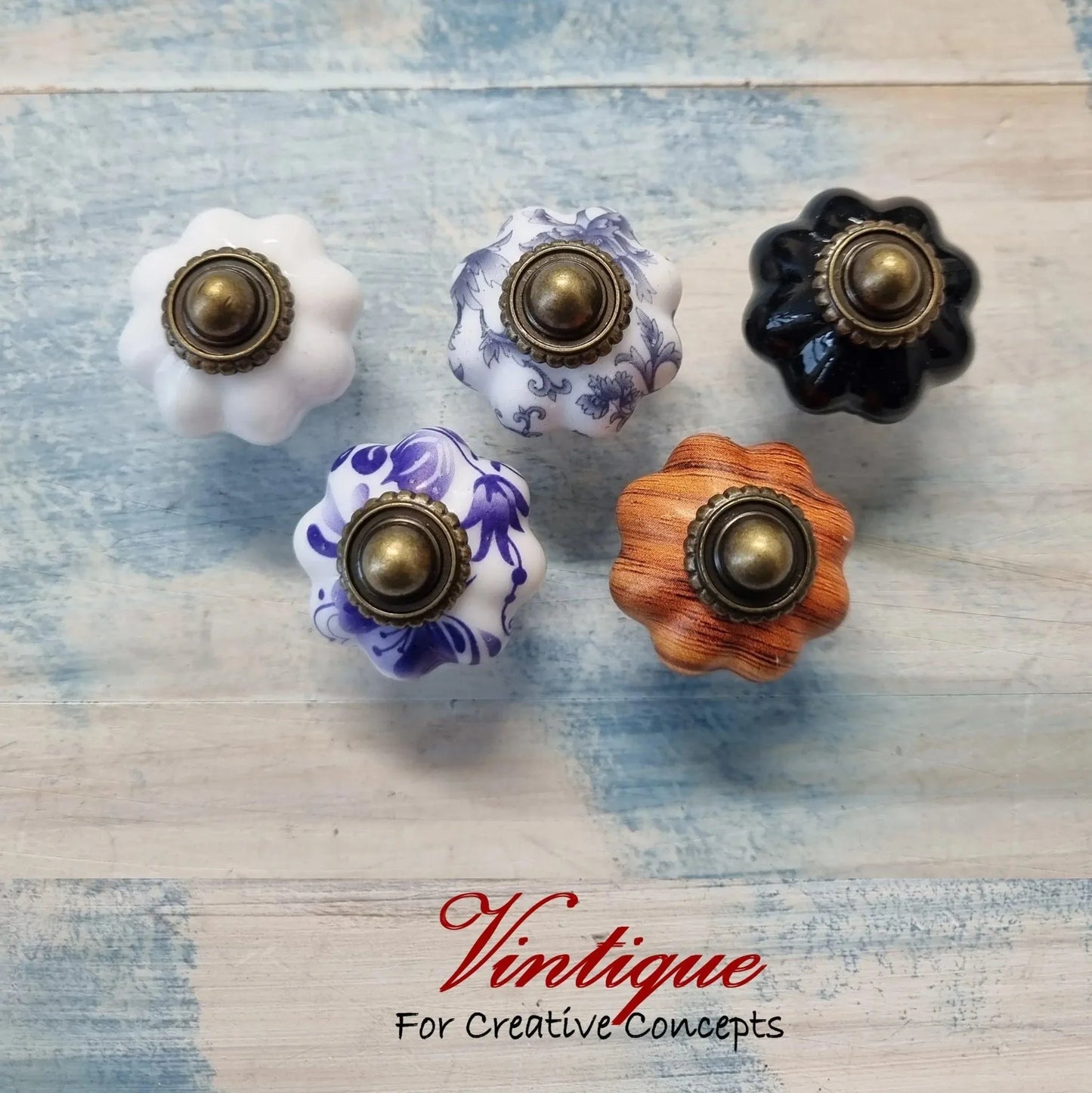 Vintage style acrylic cabinet knob 30mm-Renaissance White - Vintique Concepts