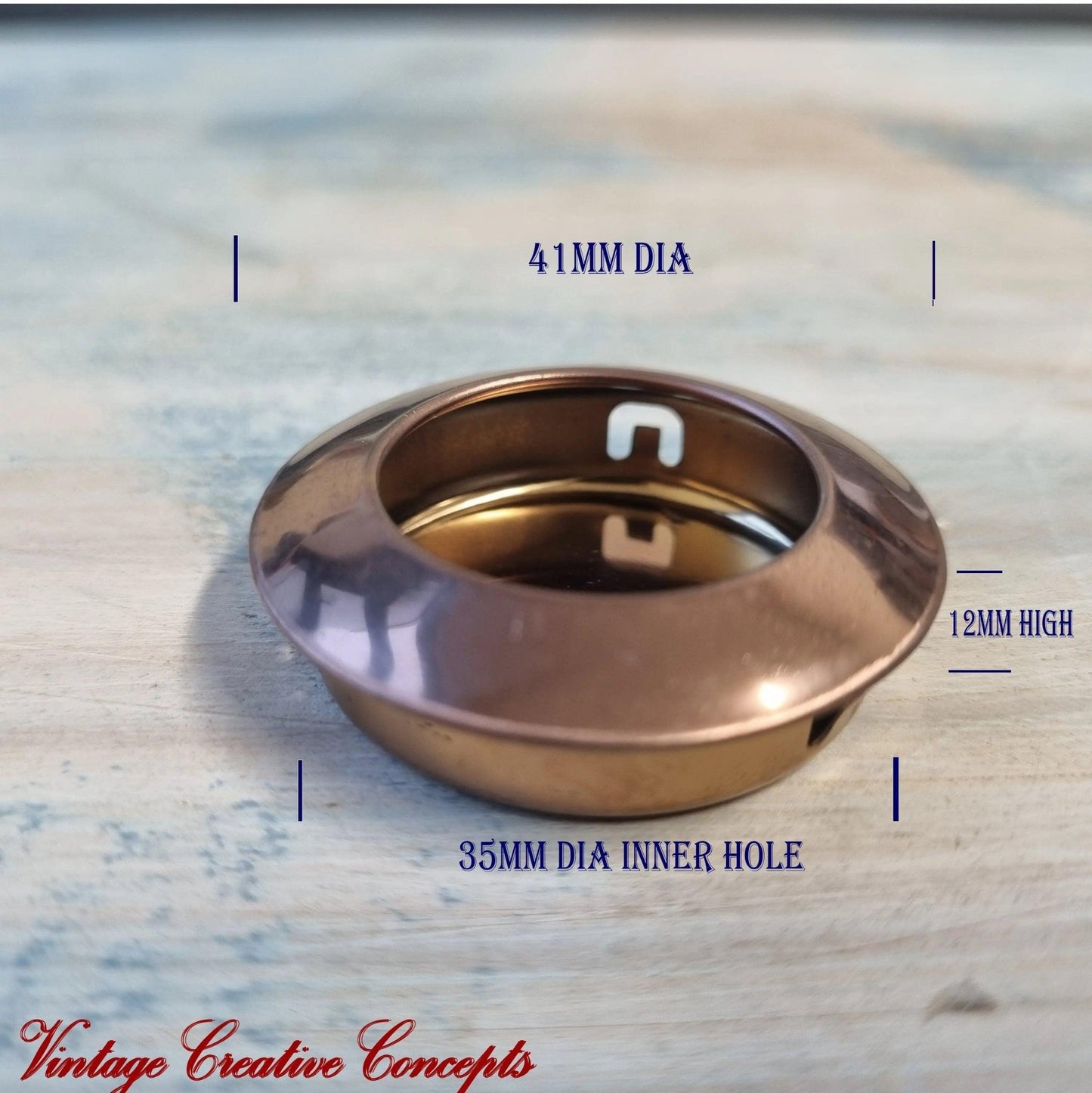 Vintique Round Stainless steel finger Flush Pull handle 41mm dia GOLD-Vintique Concepts