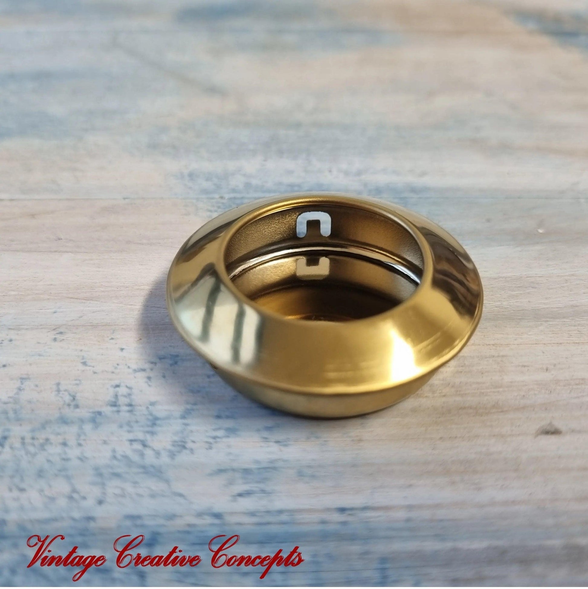 Vintique Round Stainless steel finger Flush Pull handle 41mm dia GOLD-Vintique Concepts