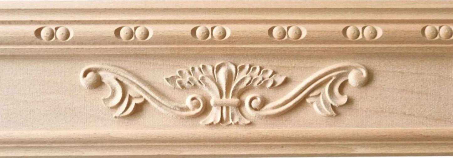 Wheat Scroll wooden moulding / scotia trim 100mm