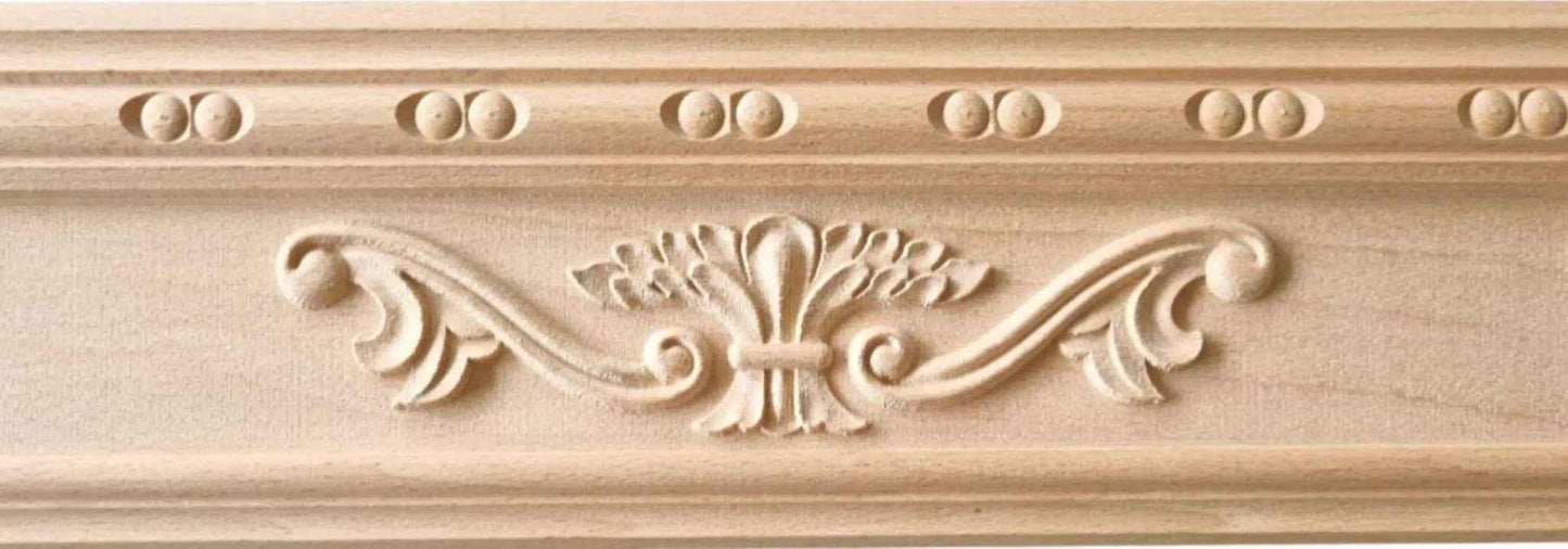 Wheat Scroll wooden moulding / scotia trim 100mm - Vintique Concepts