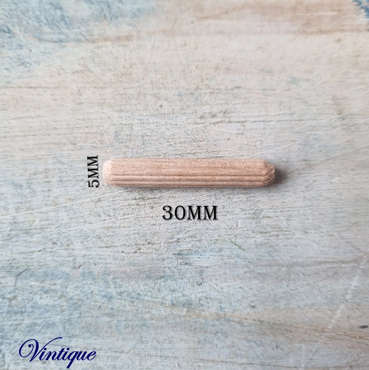 Wooden Fluted dowel Pins 5mm - Vintique Concepts