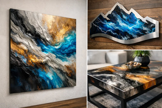 Epoxy Metal Art for Walls, Signs and Furniture