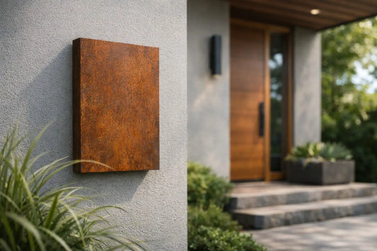 Corten House Numbers That Last Outdoors