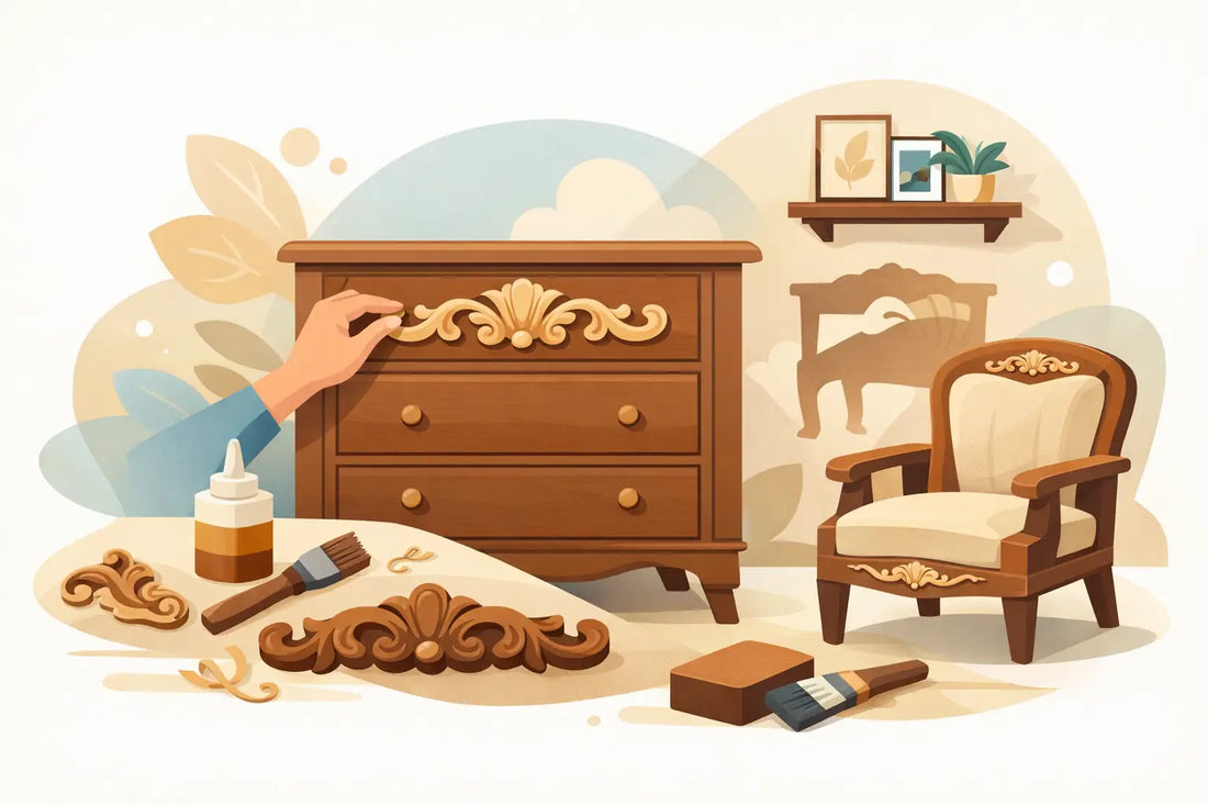 How to Use Wood Appliques on Furniture - Vintique Concepts