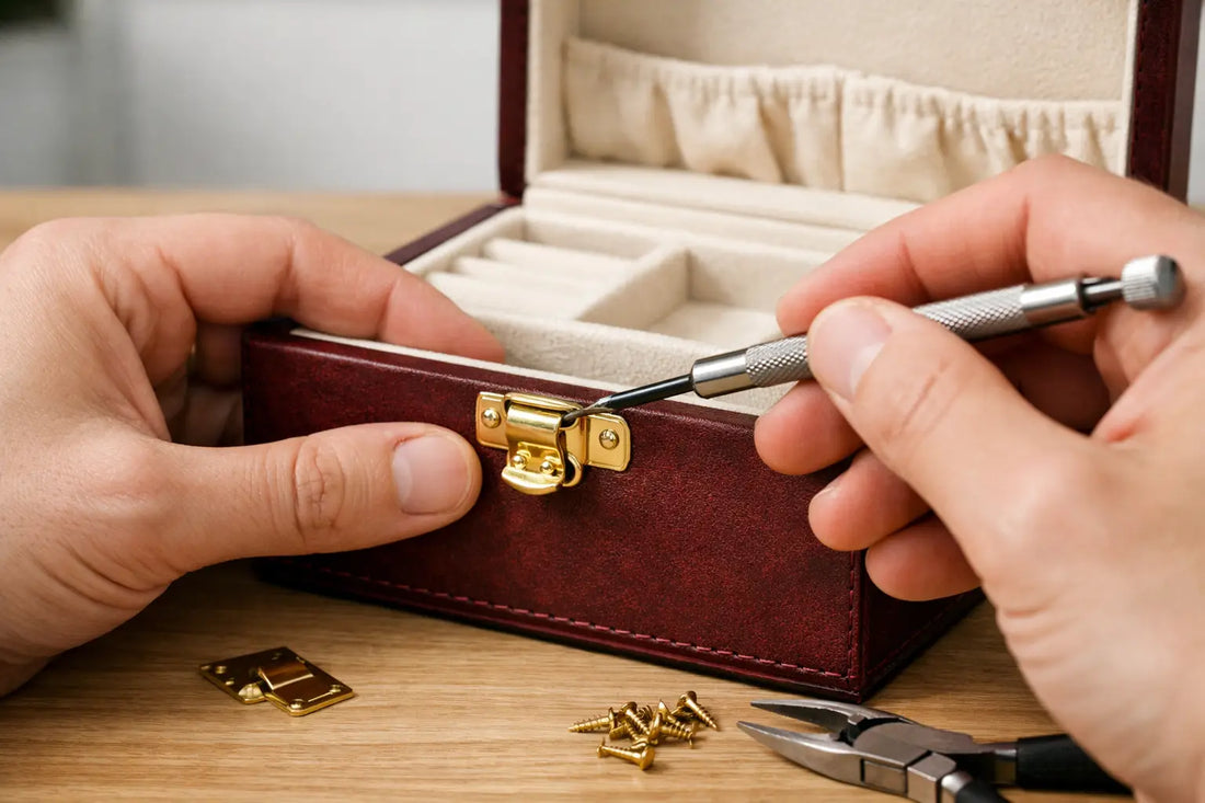 How to Fit a Jewelry Box Latch - Vintique Concepts