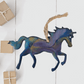 Magical unicorn metal art coated in pourable epoxy 110 x 80mm