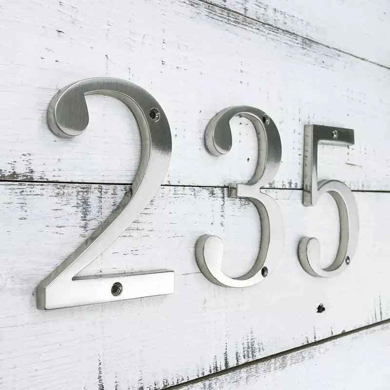 100mm Anodised alloy silver Number "5" (Five)