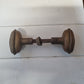 Antique Brass oval door handles (pair) Preloved with spindle