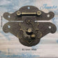 Catherines Vintage jewelry Box Latch /double Lock XL 65 x 57mm - Vintique Concepts