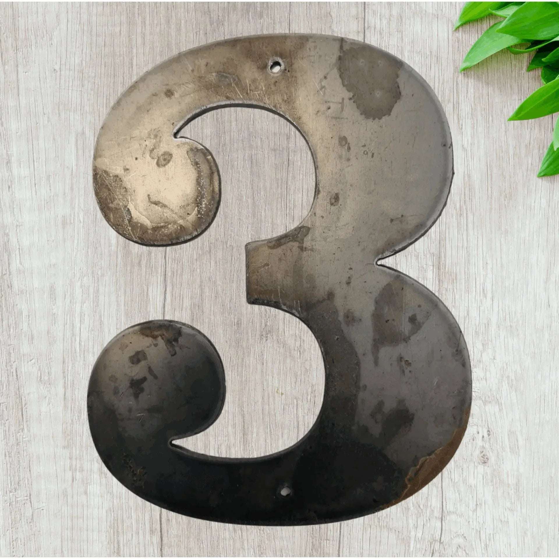 300mm Corten Steel House Numbers - Stylish 12" Street Numbers - Vintique Concepts