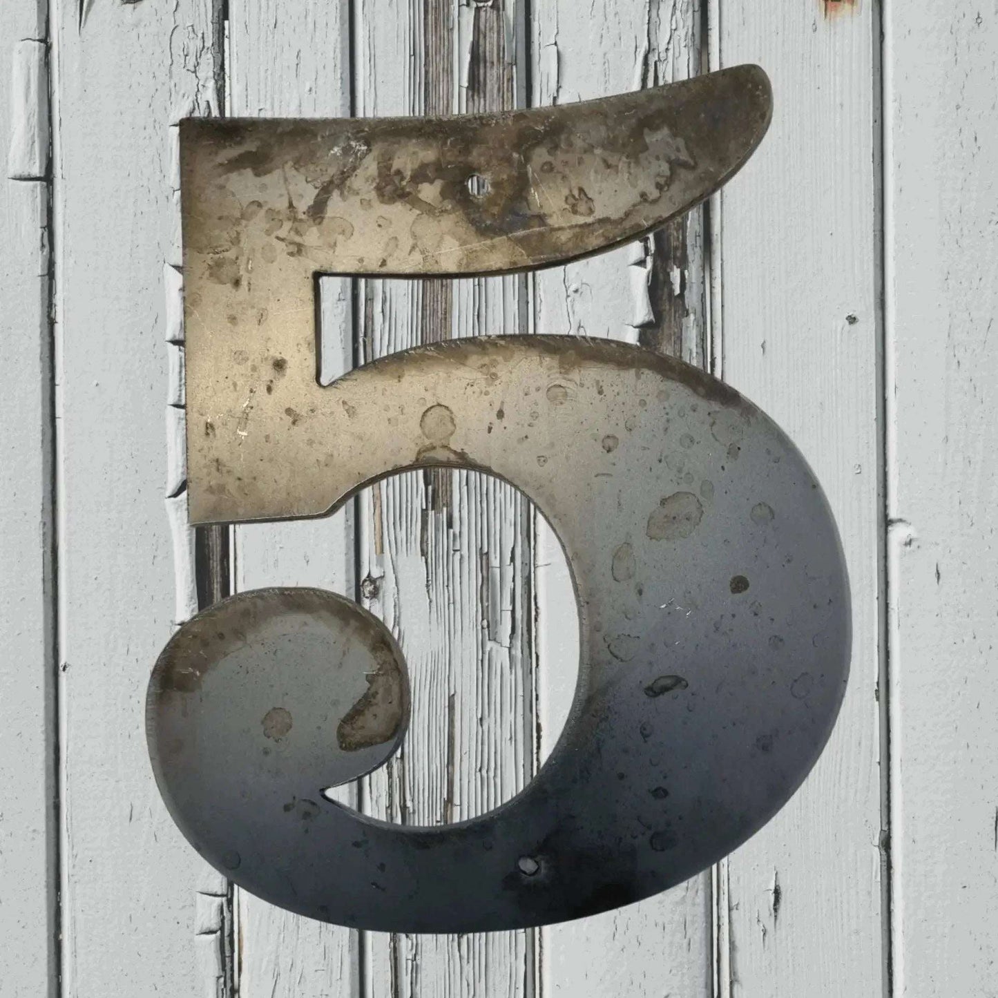 300mm Corten Steel House Numbers - Stylish 12" Street Numbers - Vintique Concepts